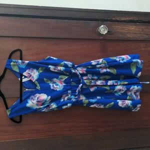 Blue flower dress - Pink Owl - size large